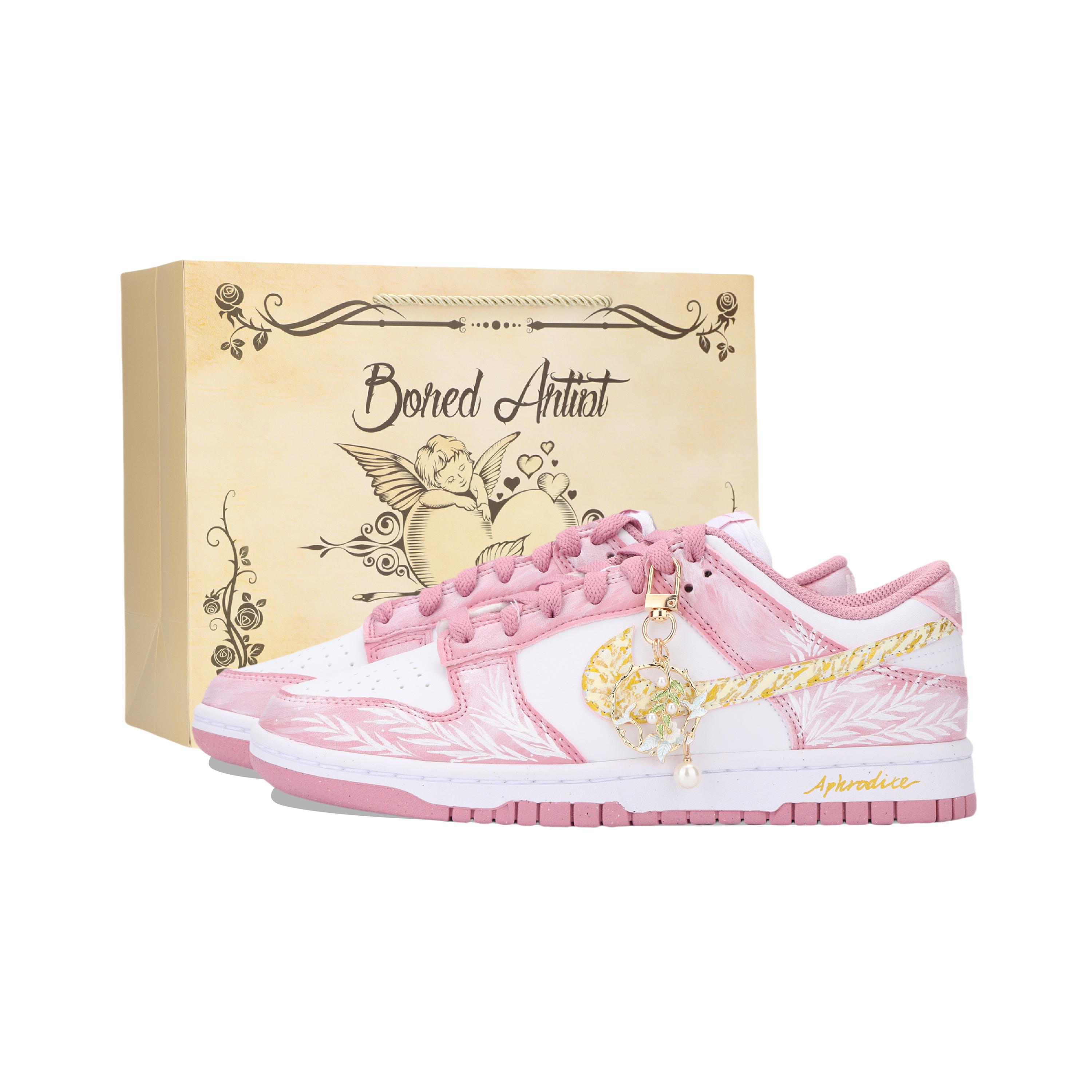 Nike Dunk Aphrodite's Kiss Rutschfest Abriebfest Niedrig geschnitten Skateboard Schuhe Unisex Rosa Gold DD1873-112(Team724-)    Zufällige Verpackung 39 beige