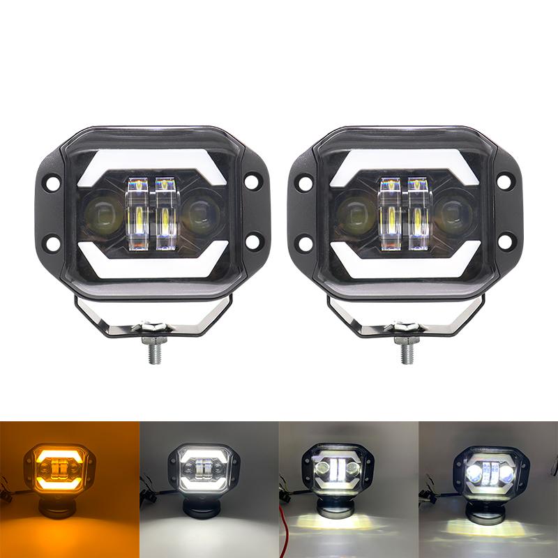 5-Zoll-Scheinwerfer, Unterputz-LED-Arbeitslichtleiste, Fern-/Abblendlicht, Offroad-4X4-ATV für Niva Lada-Auto, 12–24 V, LED-Pods, Fahrnebelscheinwerfer 2 piece