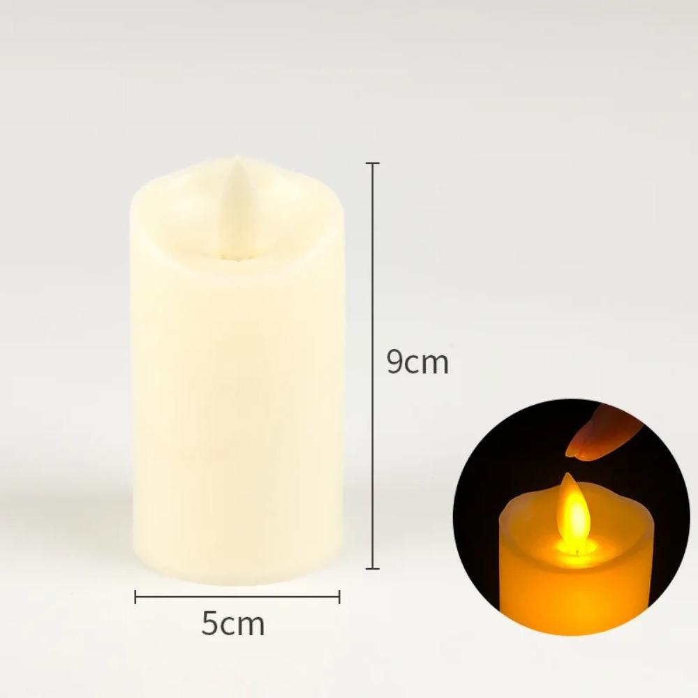 Flammenlose Votivkerzen, batteriebetriebene LED-Teelichter, elektrische Fake-Kerze mit beweglichem Docht, Hochzeit, Party, Dekoration, Kerzen, Lampen 5X9CM