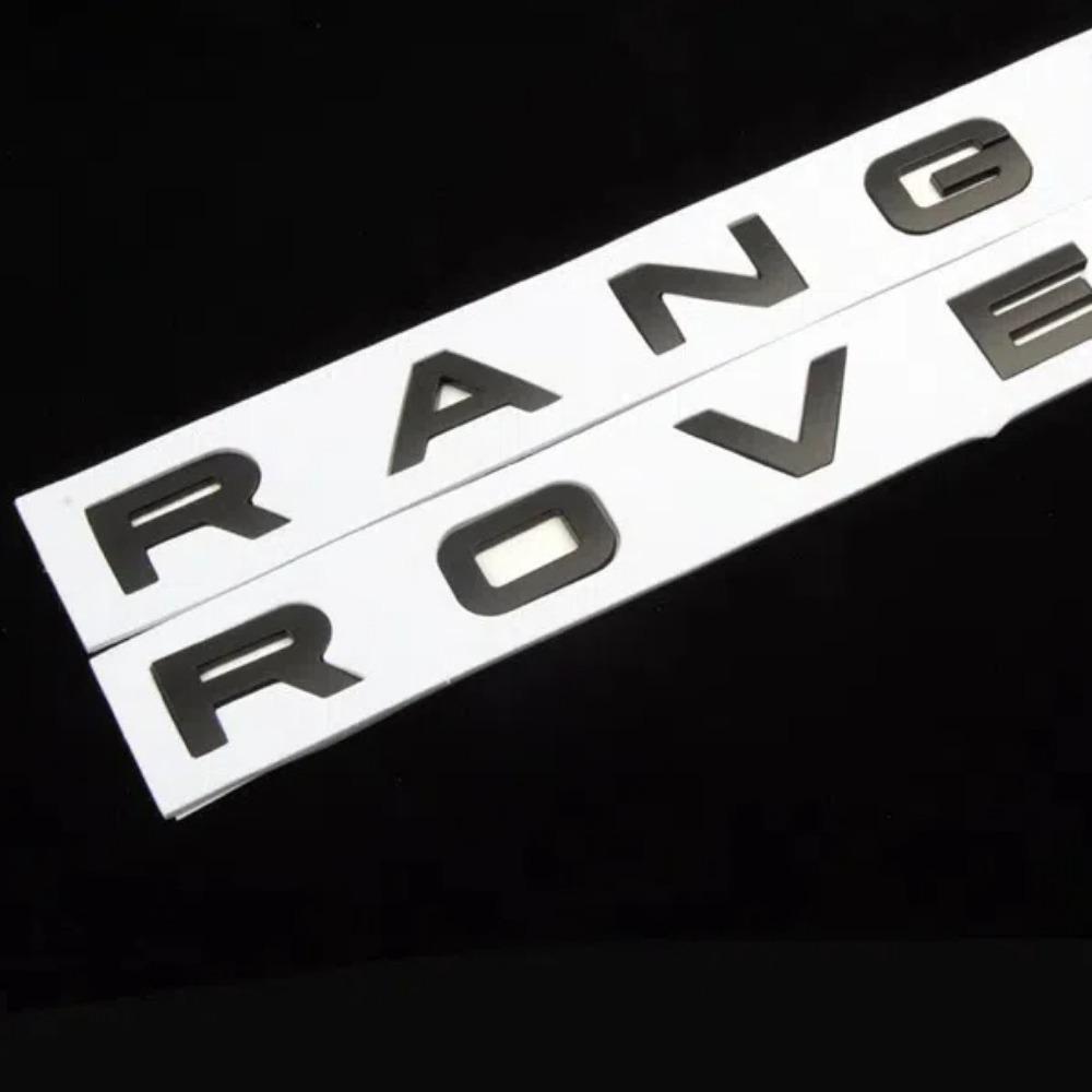 3D-ABS-Logo R ange-R über Emblem-Buchstaben Motorhaubenabzeichen Motorhaubenaufkleber für R ange-R über L320 L322 L405 L494 Vouge Evoque matte schwarze