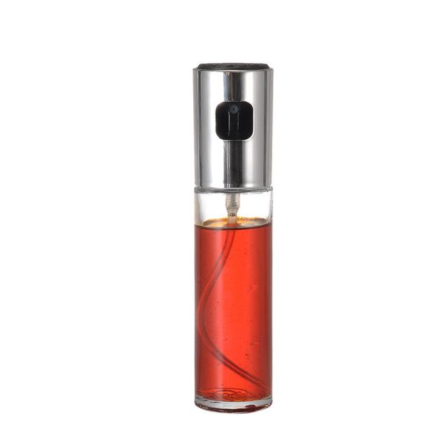 Küche Edelstahl Olivenöl Sprayer Flasche Pumpe Öl Topf Auslaufsicher Grill BBQ Sprayer Öl Spender BBQ Kochgeschirr Werkzeuge silber