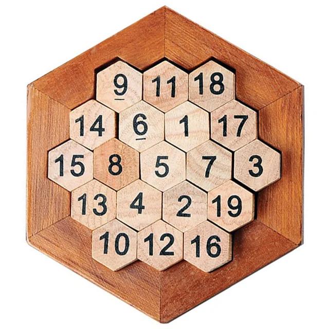 Sechseckiges Alien-Schach-Tangram-Puzzle Brainstorming 11-teiliges Block-Puzzle Puzzle Klassisches Puzzle Kinderspielzeug
