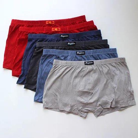 6 Paar Unterwäsche aus reiner Baumwolle, Herren-Boxershorts, mittlere Taille, große Boxershorts, lockere Shorts 4XL