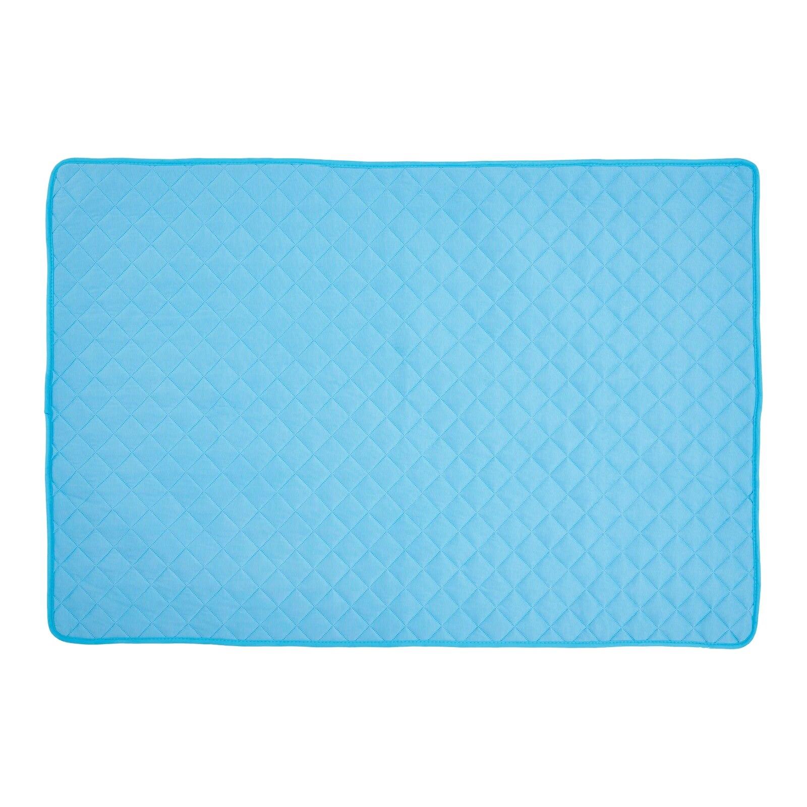 Hundekissen, Haustier-Sommer-Kühlmatte und Isomatte, wasserdichte Haustier-Kühlmatte für Katzen und Hunde, hält Kühlbedarf, selbstkühlende Matte XS helle cyan