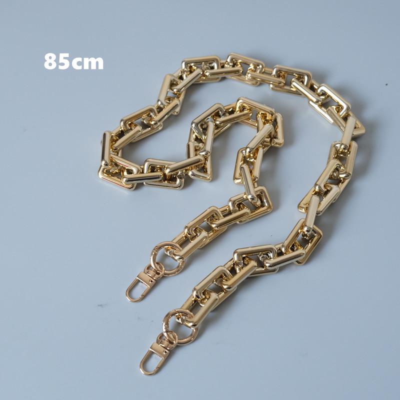 Neue Mode Frau Tasche Zubehör Abnehmbare Teile Ersatz Kette Solid Gold Acryl Luxus Strap Frauen Schulter Griff Kette 85CM
