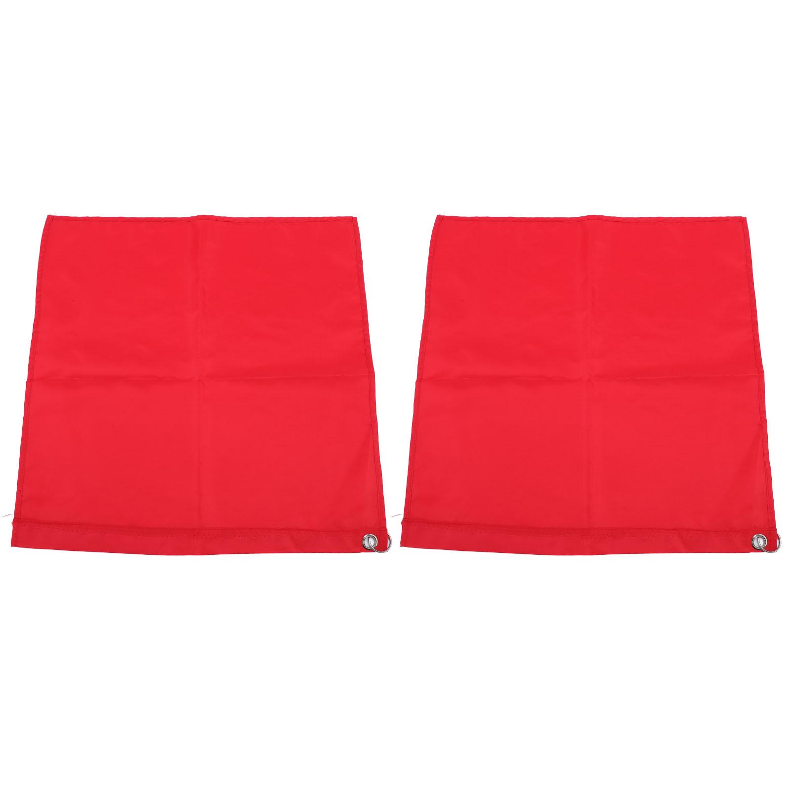 2 STÜCKE Pferdetrainingsflagge Abriebfest Tragbar Reitsport Nylon Trainingsflagge für Aktivität rot