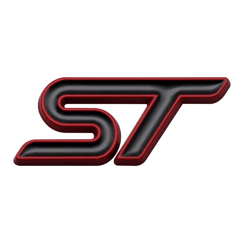 3D Metall ST Auto Lenkrad Emblem Aufkleber für ST Focus x 2 3 Kuga FIESTA MONDEO VIGNALE ECOBOOST KUGA Auto Auto Styling schwarz rot