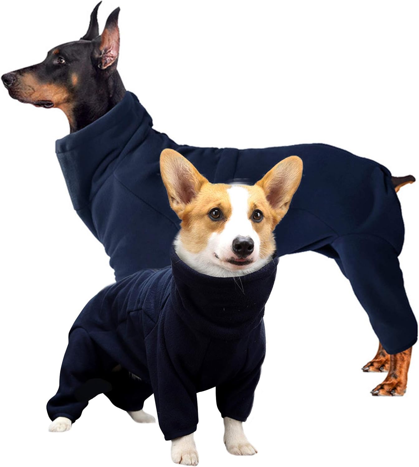 ATUBAN Hunde-Wintermantel, weicher Fleece-Pullover-Pyjama, winddichte, warme Jacke für kaltes Wetter, Weste, gemütlicher Overall, Kleidung XXS