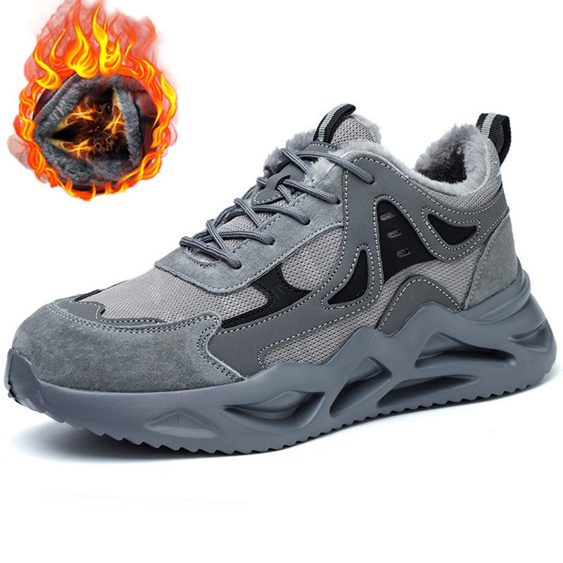 Atmungsaktive Sicherheitsschuhe für Herren, unzerstörbare, pannensichere Arbeitsschuhe, leichte Arbeitsschuhe für Herren, Schutzschuhe mit Stahlkappe 40