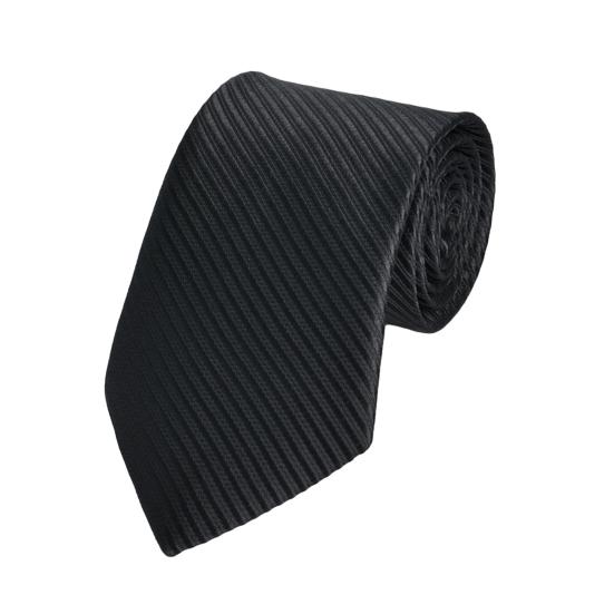 Herren Krawatte Jacquard Business Krawatte Einfarbig Twill Schlanke Krawatte Hochzeit Büro Arbeit Anzug Zubehör schwarz