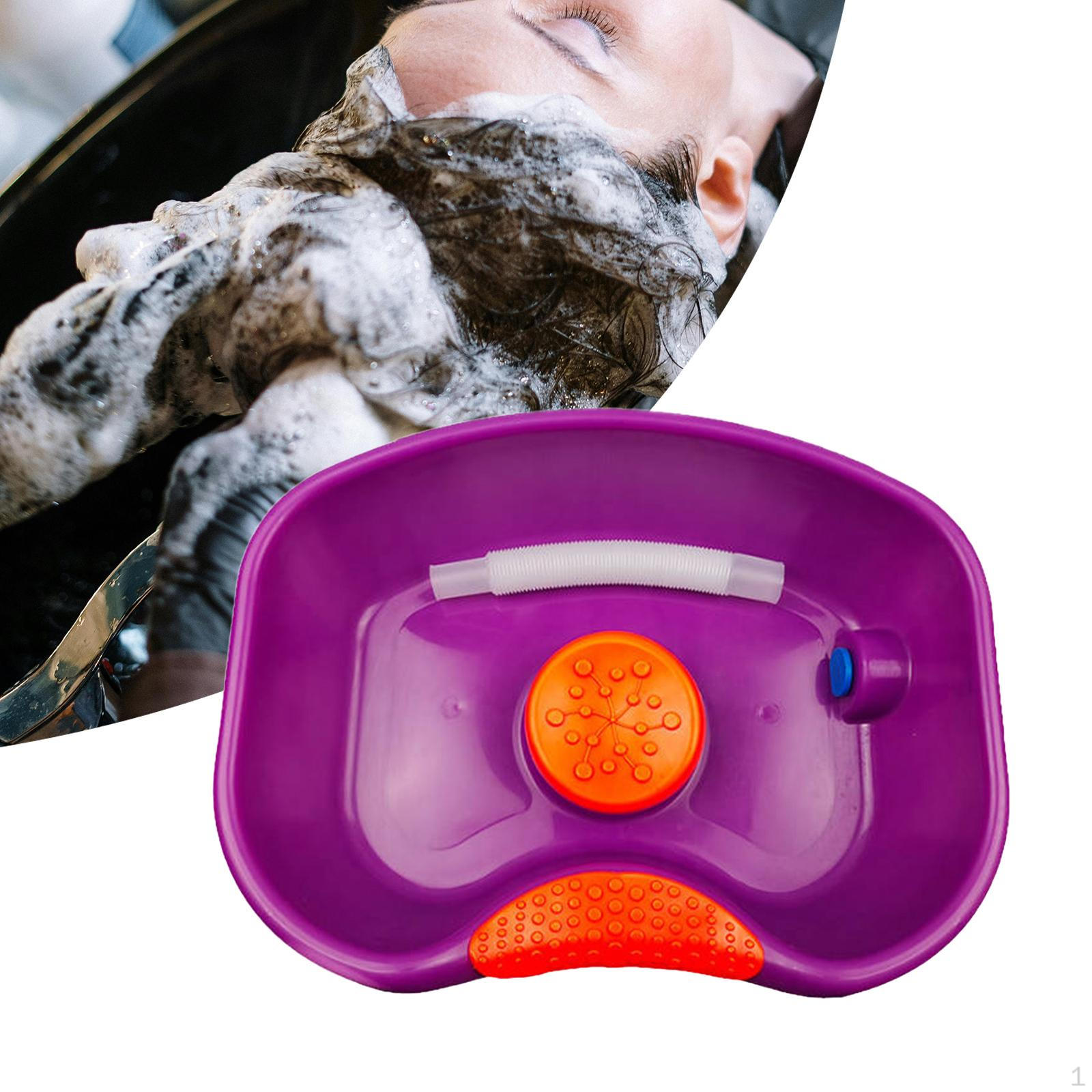 Shampoo-Becken am Bett, Haarwaschbecken, Waschbecken im Bett mit Schlauch für das Wohnzimmer Violett