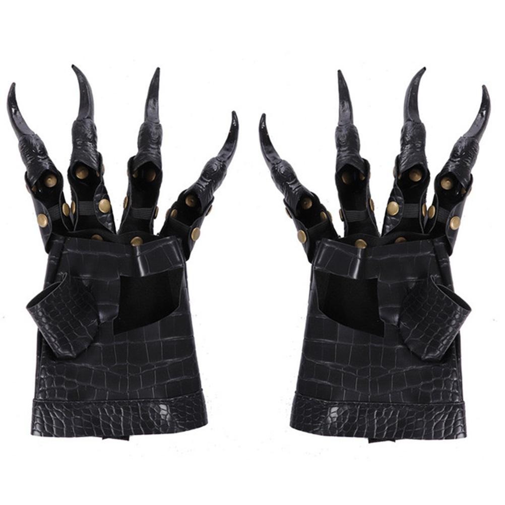 Halloween Krallenhandschuhe Leder Gruselige Wolfspfoten-Handschuhe Cosplay Kostüm Krallen Drachenhandschuhe Halloween