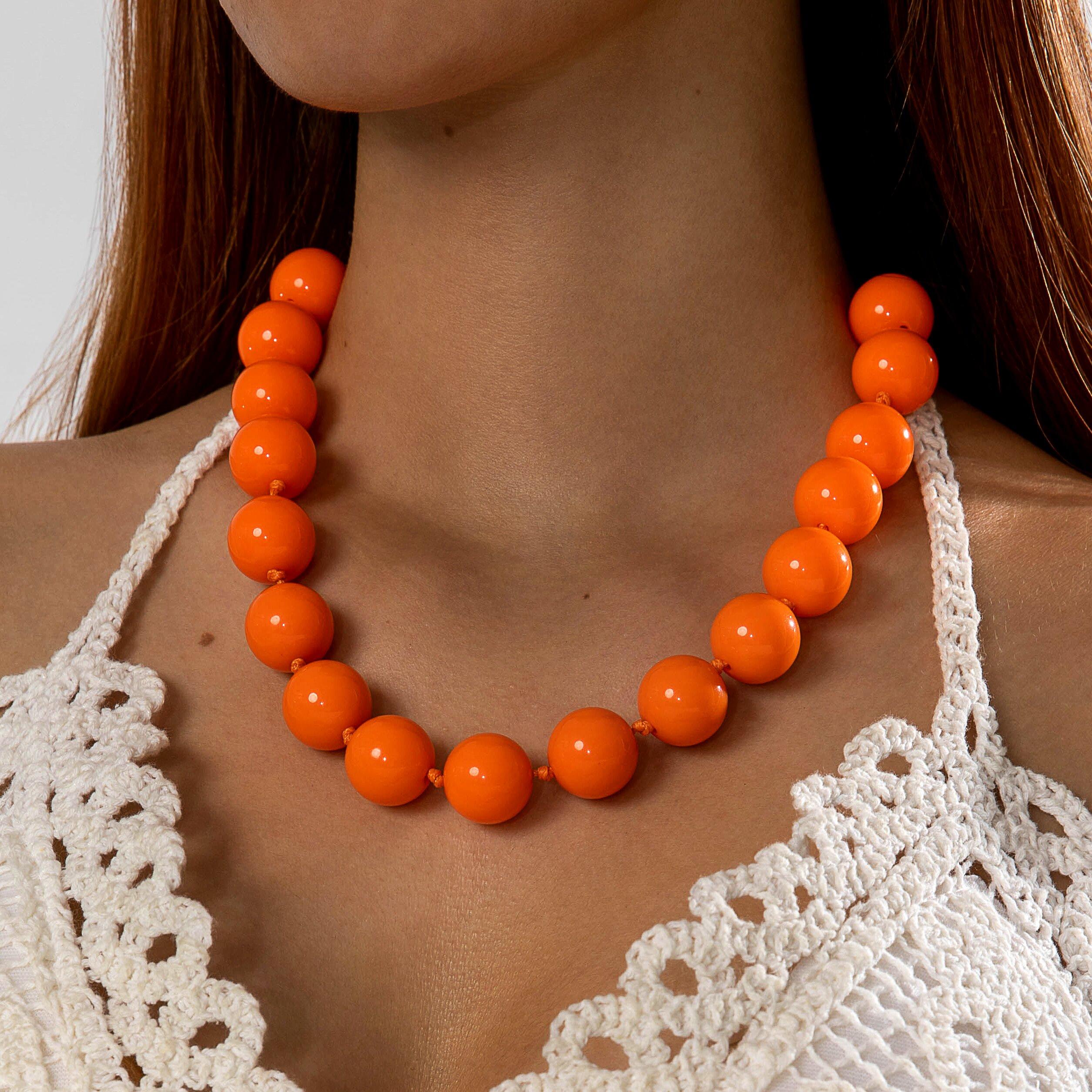 Sommer Bohemian Ethnic Bunte Übertrieben Perle Halskette für Frauen Schmuck Persönlichkeit Strand Urlaub Choker Halskette Bijoux