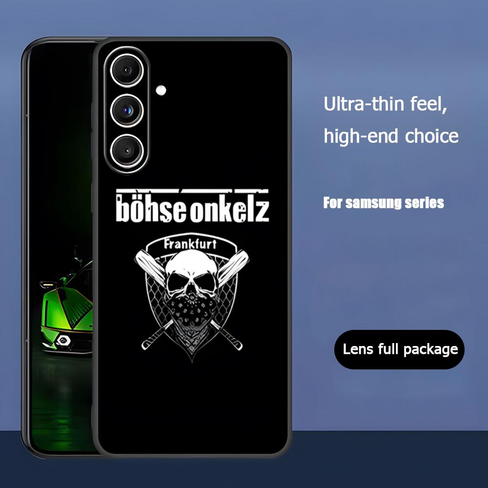 Coole Band Bohse Onkelz Handyhülle Für Samsung Galaxy S25 S24 S23 S22 S21 S20 Plus Ultra Note20 Weich Schwarz Galaxy S23 Ultra
