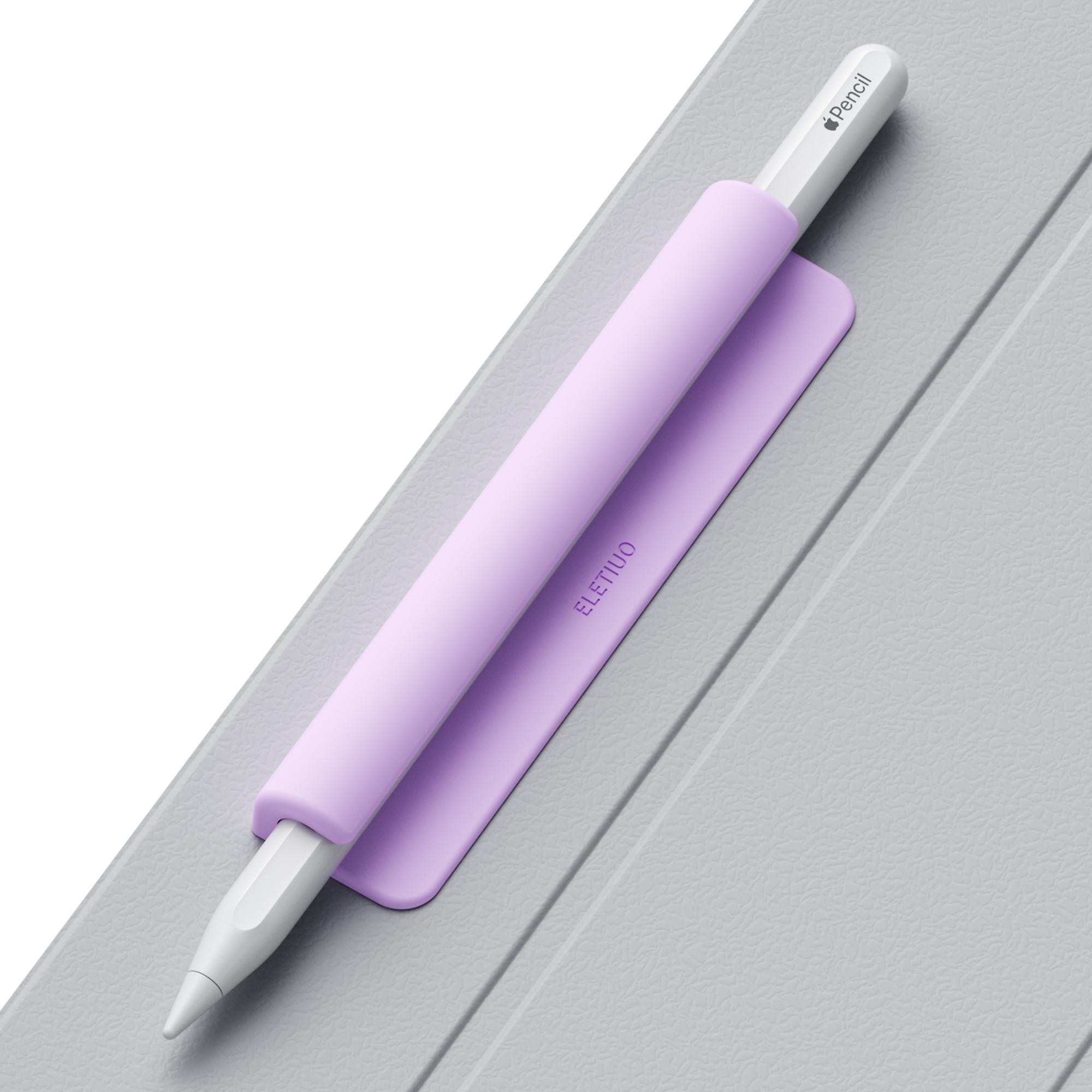 Tragbare Tablet-Stifttaschen Selbstklebende Stifthalter-Hülle Schutzhülle für Apple Pencil Stiftetasche für iPad-Stift violett