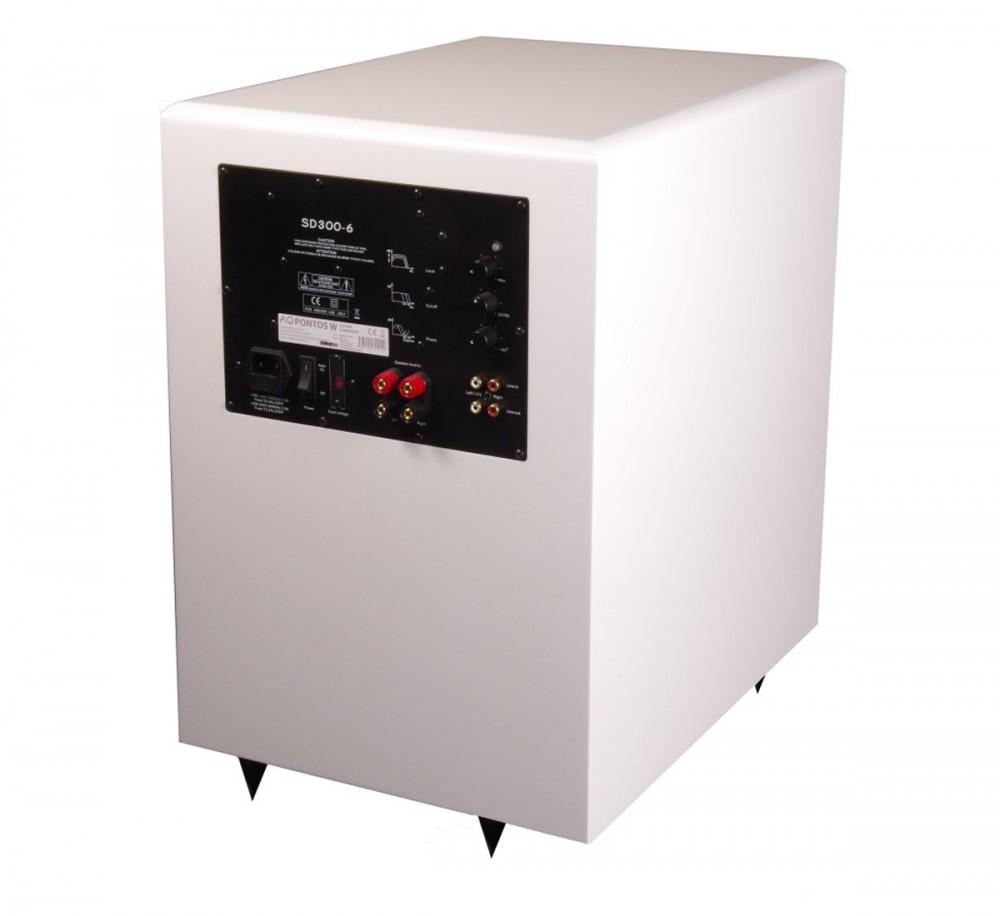 Acoustique Quality PONTOS W Aktiver Subwoofer für Heimkino- oder Stereoanlage / weißer Hochglanzlack, Acoustique Quality weiß