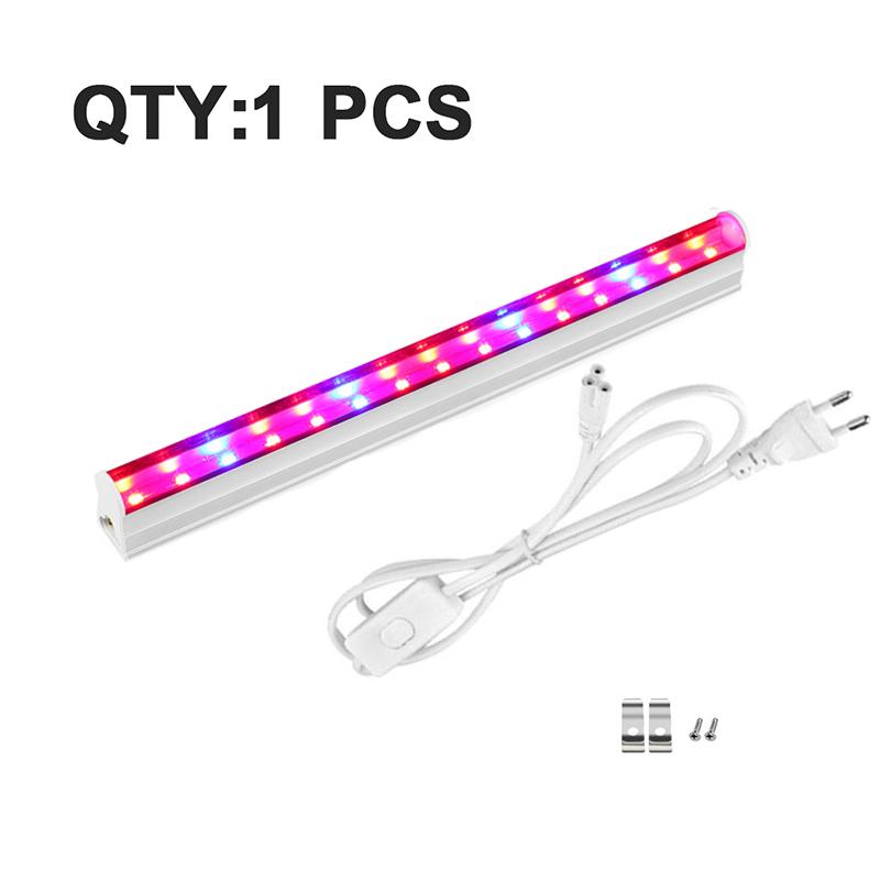 57CM Vollspektrum-Pflanzenlicht, 220 V, EU-Stecker, Pflanzen-Wachstumsbox, 10 W, LED-Lichtröhre, Gewächshaus, Hydrokultur-Zelt, Samen, Phyto-Lampe mit EU-Stecker 22Red+8Blue