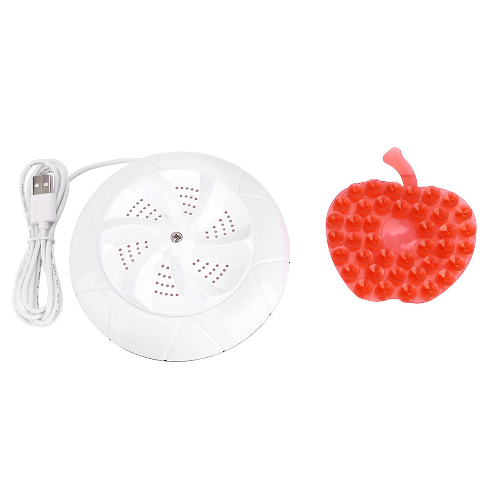 Mini Reise Tragbare Haushalt Kleine Waschmaschine Ultraschall Turbo Waschmaschine Wäsche  (Weiß) weiß