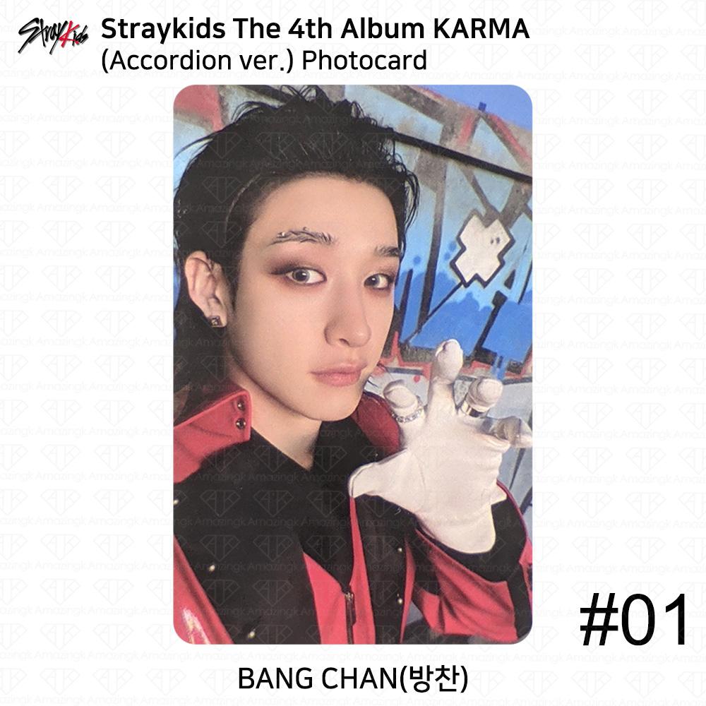 Stray Kids Das 4. Album Karma Akkordeon-Version Offizielle Fotokarte Bangchan (Accordion ver)
