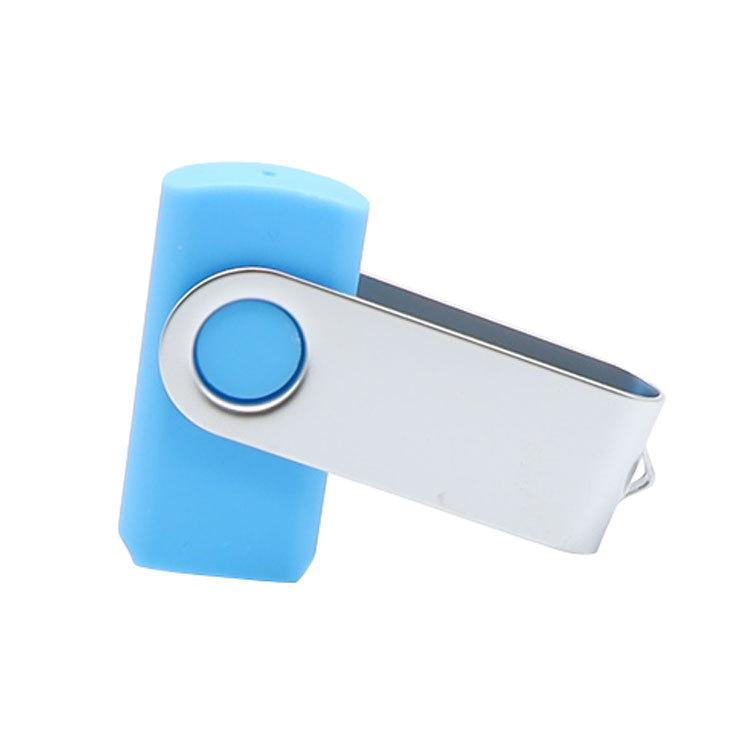 Neuer USB-Stick Gehäuseclip Kunststoff drehbares USB-Stick Gehäuse blau