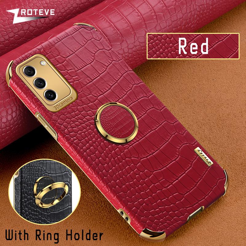 S23 Hülle Krokodilmuster Lederhülle für Samsung Galaxy S22 S21 Ultra S20 FE Note 20 9 10 Lite Note20 S10 Plus Hüllen Galaxy Note 20 wein rot