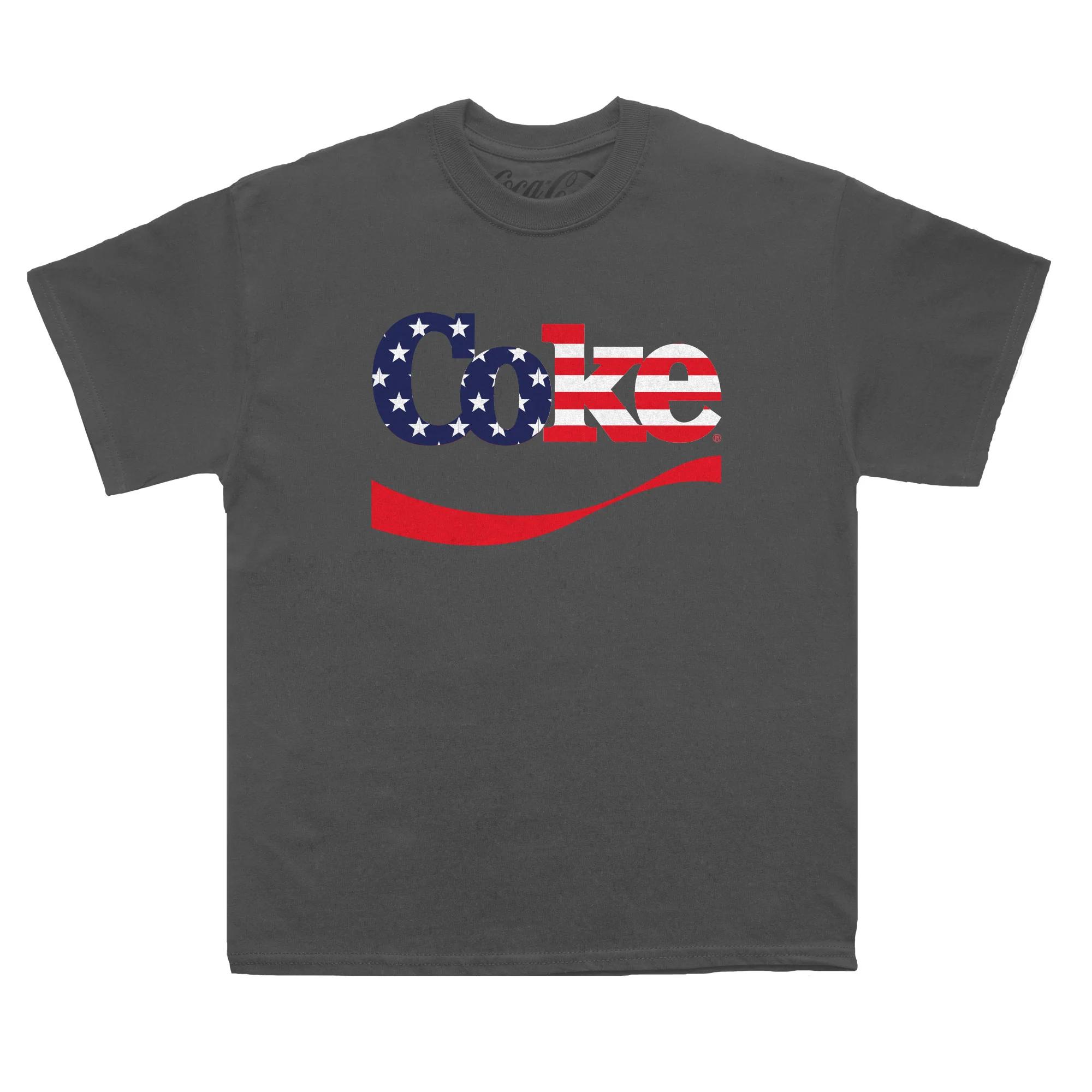 Coca-Cola Unisex-T-Shirt für Erwachsene, American Coke XXL kohle