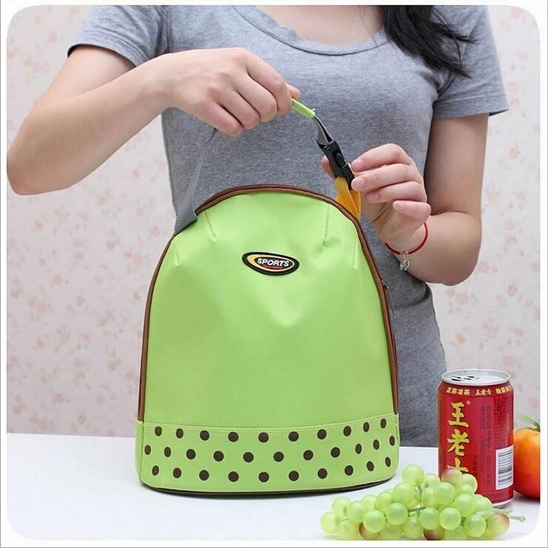 2023 neue Handheld Verdickte Isolierung Tasche Outdoor Picknick Tasche Student Bequem Reis Isolierung Tasche grün