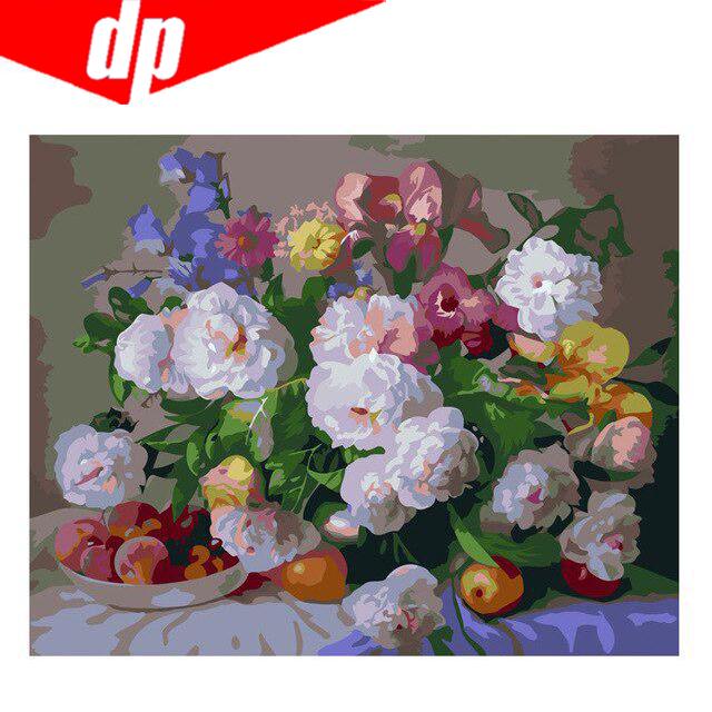 Blumen-Diamant-Stickerei, 5D-Diamant-Gemälde, Kreuzstich-Bild, voller runder Diamant 20X30