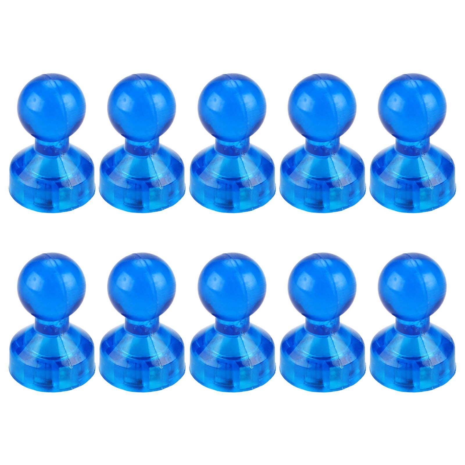 10 Stück bunte magnetische Pinnnadeln Whiteboard-Magnete Mini-Kartenmagnete starker magnetischer Kühlschrankmagnet Bürobedarf blau