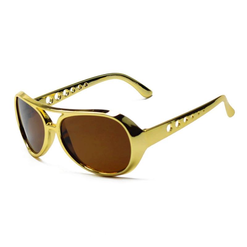 Runde Sonnenbrille Mode Herren Hip Hop Brille Goldene Sonnenbrille Damen Doppelsteg Brille Kostümzubehör