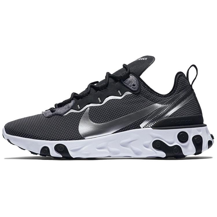 Nike React Element 55 Schwarz Metallic Silber CQ4600-071 41
