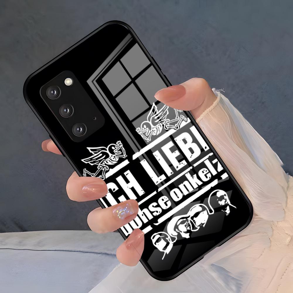 B-Bohse Onkelz Band Handyhülle für Samsung S26, S25 Plus, S20, S20 Plus, S22 Ultra, S23 FE, S21 Plus, S21 Ultra – Glasabdeckung Samsung S20 Plus