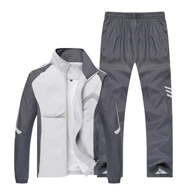 Männer Casual Trainingsanzug Langarm Jacke und Hosen Sets Männer Anzug Frühling Herbst Trainingsanzug 2 Stück Sets L