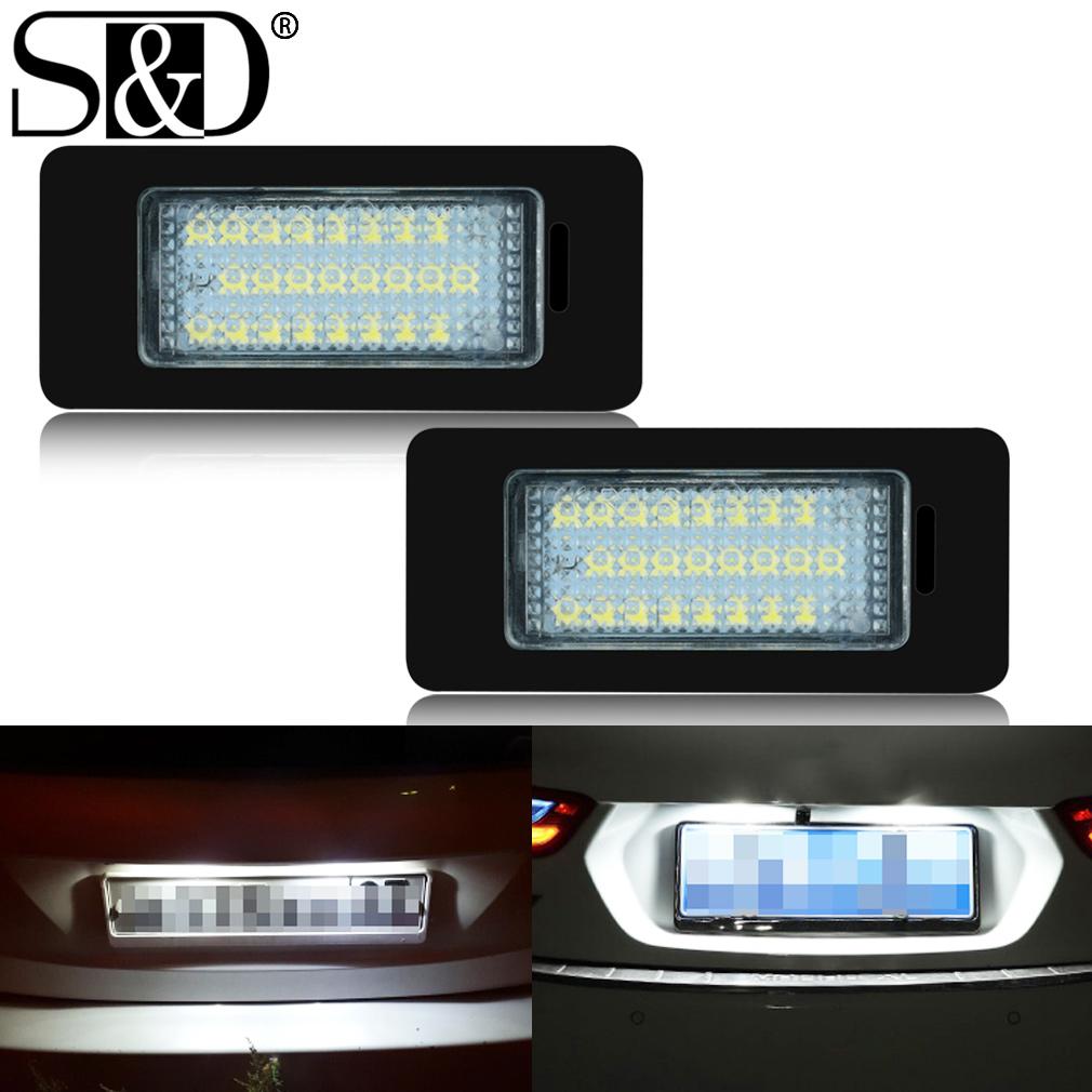 2Pcs Auto LED Anzahl Kennzeichen Licht LED Lizenz Lampe Für VW Golf Canbus 2010-2021 OEM Keine. 5N0943021 3AF943021A