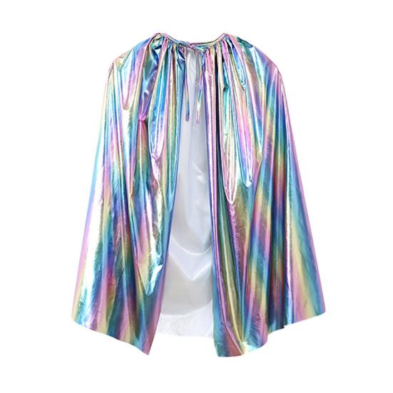 Der Regenbogen-Kinderumhang fällt auf Halloween-Partys mit diesem DIY-Kostüm-Cosplay-Umhang-Halloween-Zubehör auf