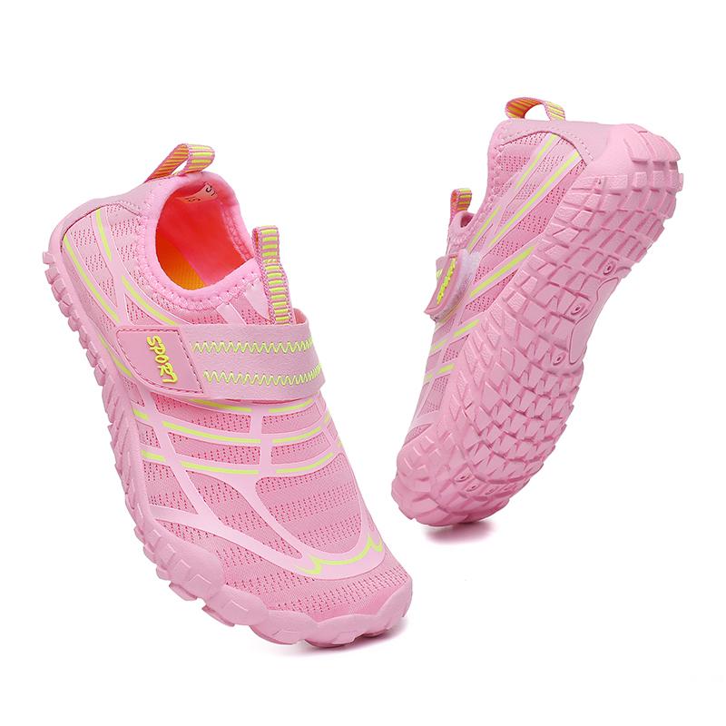 Kinder Wasserschuhe Kinder Aquaschuhe Entwässerung Strand Sport Sandalen Schnell trocknend Schwimmen Barfuß Waten Bootfahren Tauchen Surfen Turnschuhe 37 rosa