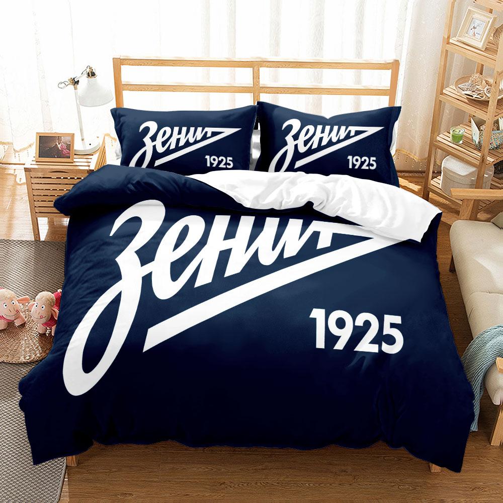 Football Art Fußball-Bettwäsche-Set, King-Size-Bett, Queen-Size-Bett, Doppelbett, Full-Size-Bett, Einzelbett, Sankt Petersburg Zenit FC Bettwäsche-Set 140x210cm