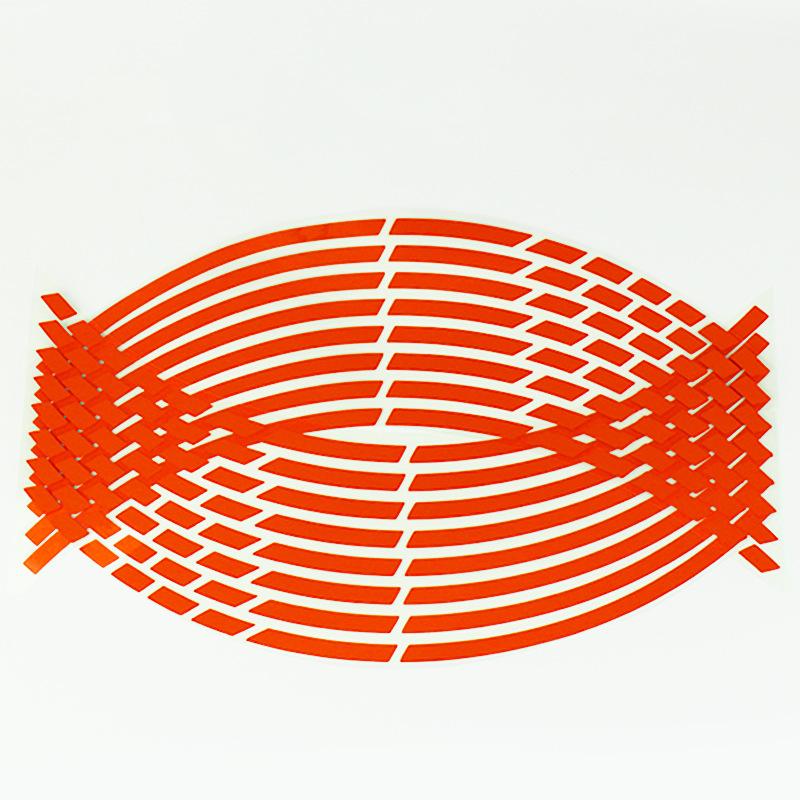 Motorrad Rad Reifen Aufkleber Streifen Reflektierende Felgenbandstreifen für Motorrad Auto Rad Reifen Aufkleber Motorrad Auto Aufkleber rot