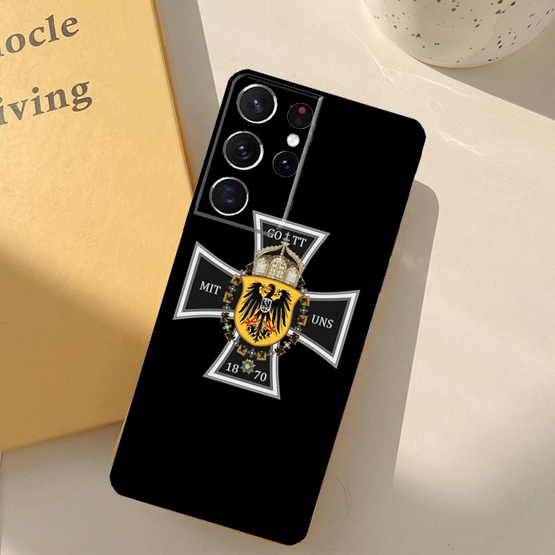 Deutsches 1870 Gott mit Uns Eisernes Kreuz Handyhülle Für Samsung Galaxy S23 S20 S21 S22 S24 S25 Ultra S9 S10 Plus S25 FE Hülle Schale Galaxy S9 Plus