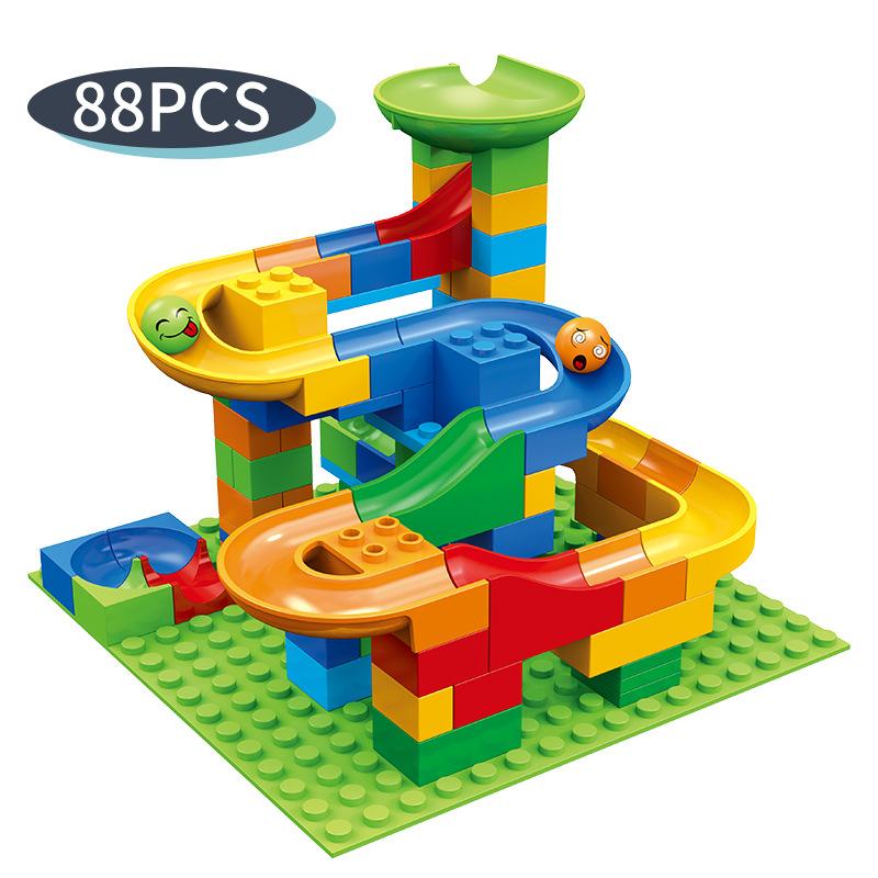 88-514 Teile Murmelbahn Laufblöcke Labyrinth Kugelbahn Spielzeug Kompatibel Stadt Bauen Trichter Rutsche Spielzeug DO-IT-YOURSELF Bausteine Spielzeug