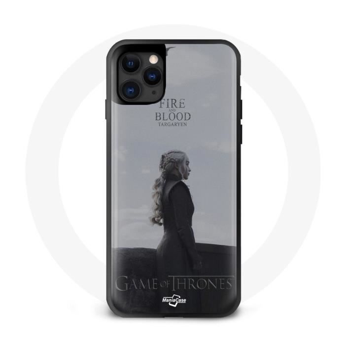 Hülle für iPhone 13 Pro Max Game of Thrones Staffel 8 Daenerys Targaryen Feuer und Blut Game of Thrones Logo Grau schwarz