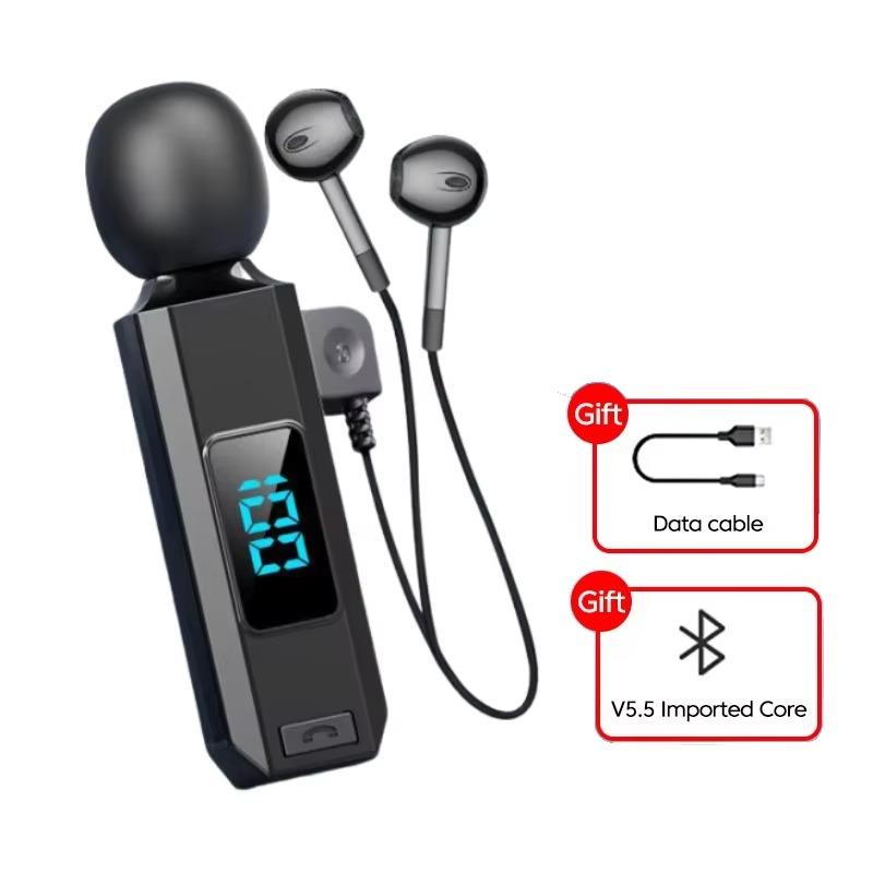 Lavalier-Mikrofon, kabellose Bluetooth-Kopfhörer, schweißfest, Hi-Fi, hochauflösende Kopfhörer mit Geräuschunterdrückung für Sport