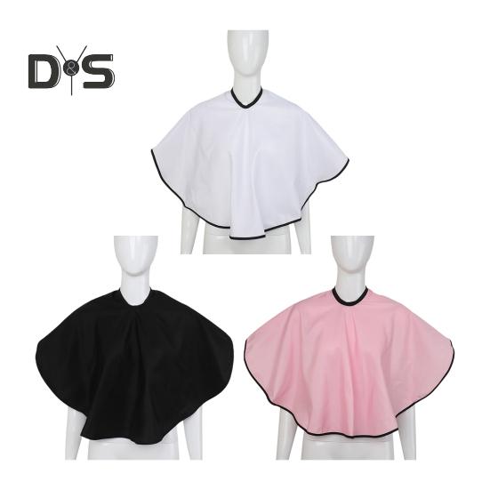 3-teiliger Haarfärbeumhang, Rundhalsausschnitt, verstellbar, Ölbehandlung, Dauerwelle, Kundenschal, leicht, Schönheitssalon, Make-up-Lätzchen, Schürze, Friseurbedarf A