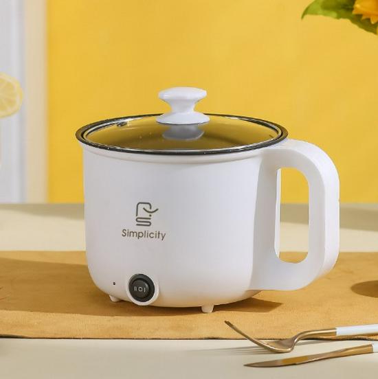 Multifunktions-Elektrokocher: Hot Pot, Dampfgarer, Bratpfanne und Smart Mini Heiztopf für Wohnheim und Haushalt 1.8L