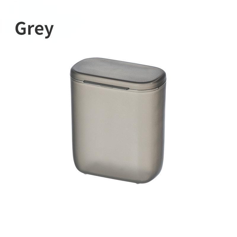 Datenkabel-Aufbewahrungsbox, staubdichte Kopfhörer-Organizer-Box mit Abdeckung, transparente Kabel-Draht-Container-Box für das Heimbüro grau