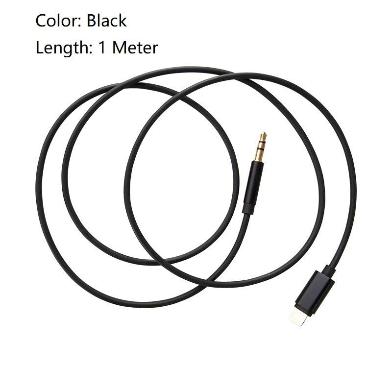 GIMIRO 3,5-mm-Klinken-Aux-Kabel für iPhone, Autolautsprecher, Kopfhörer-Adapter für iPhone 13 12 11 Pro XS XR X iOS 14 oben Audio-Splitterkabel schwarz
