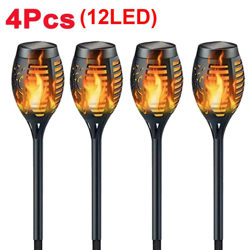 Solar Fackelleuchten Außen Wasserdicht LED Solar Flackernde Tanzende Lichter Garten Landschaftsbeleuchtung Dekor Halloween Terrasse Style B-4PCS