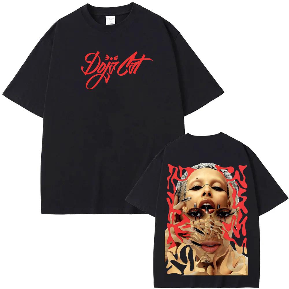 Doja Cat NEUE OBERTEILE Ariana Grande Musik Sexy' Poster T-Shirt Hip Hop 100% Baumwolle Ärmel Übergroß Klassische Ästhetik Weiche T-Shirts 4XL