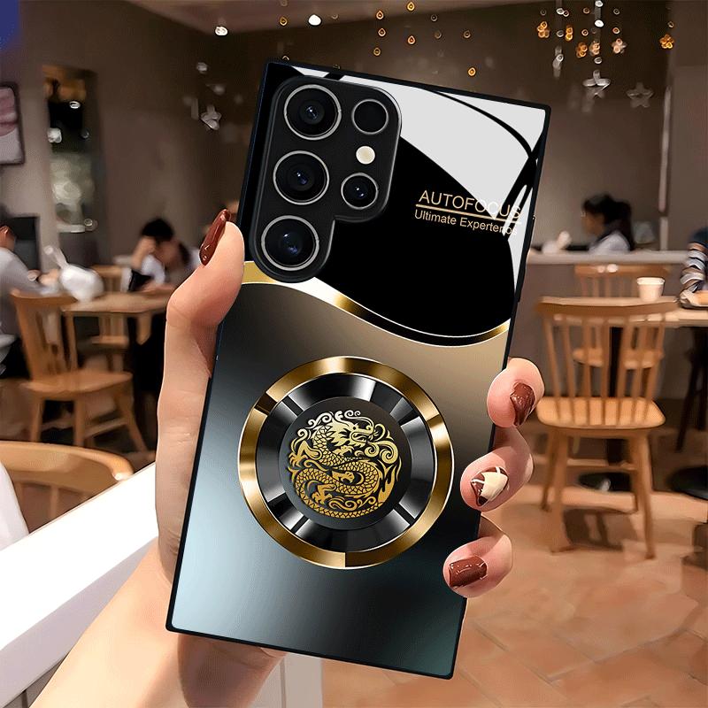 Farbverlauf Business Exquisit Luxus High-End Handyhülle Glas-Handyhülle für Samsung Galaxy S26 S25 S24 S23 S22 S21 FE, Ultra, Plus For Galaxy S23 Ultra