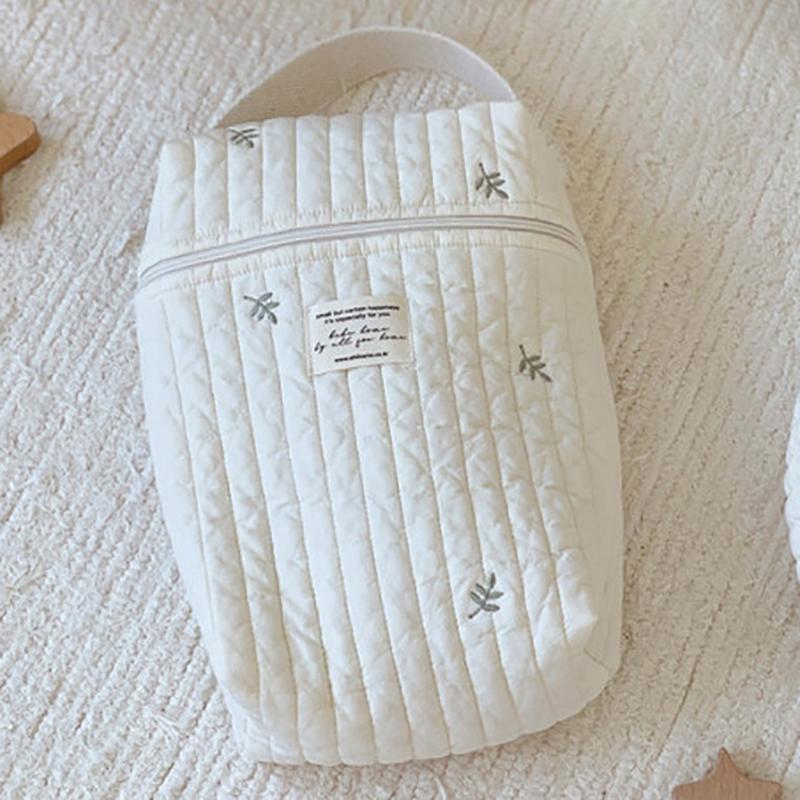 Gestickte Mama-Tasche, Handtasche, Kinderwagen, Reißverschluss, hängende Organizer-Tasche, tragbare Windel-Aufbewahrungstasche